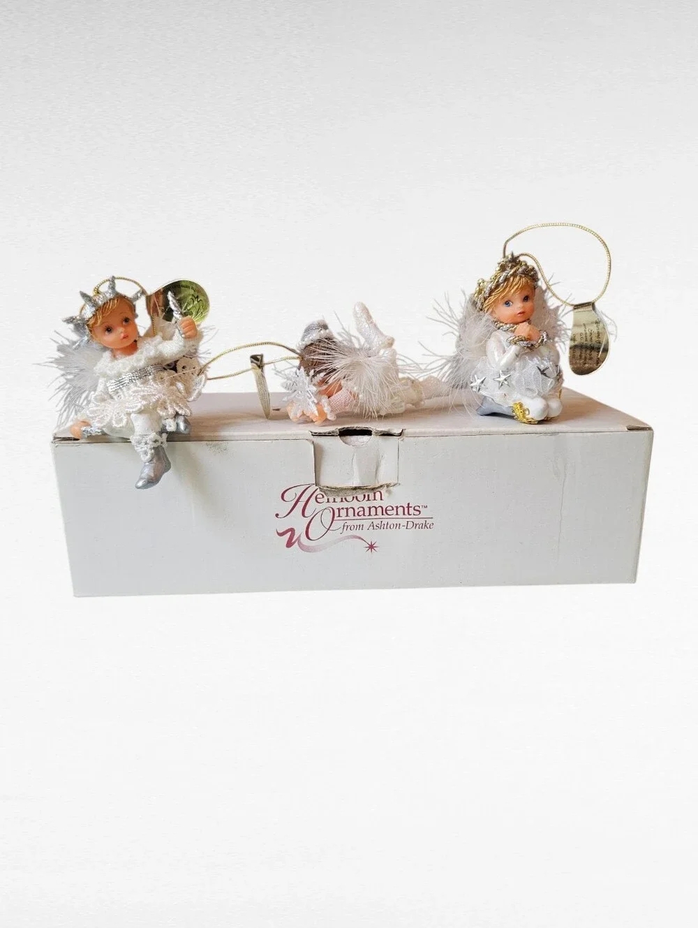 Three Ashton Drake Heirloom Ornaments Blessing Snow Angels